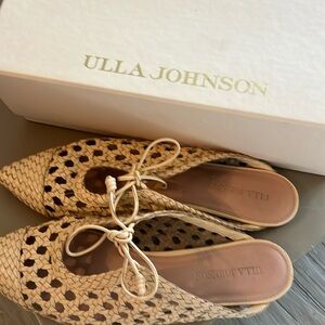 Ulla johnson, slip on woven Sandals, cream, size 41, good condition with box